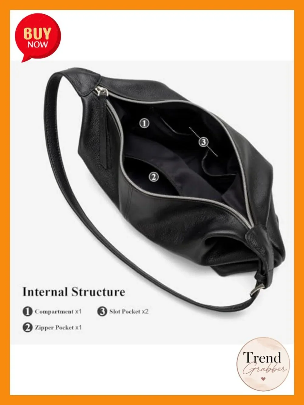 Genuine Leather Soft Cowhide Shoulder Hobo Purse Crossbody Handbag Adjustable